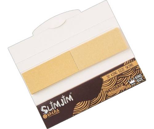 Slim Jim  Χαρτάκια King Size Slim  Ακατέργαστο 32φ. + Tips - Τιμή: 1,50€