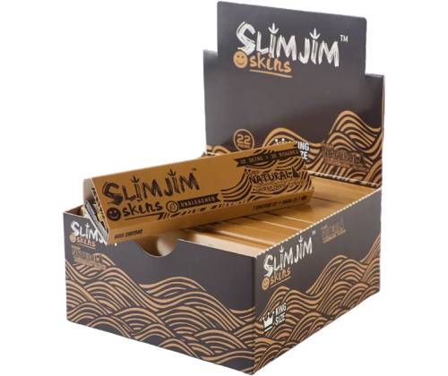 Slim Jim  Χαρτάκια King Size Slim  Ακατέργαστο 32φ. + Tips - Τιμή: 1,50€