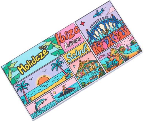 Slim Jim Χαρτάκια King Size Slim & Tips με Δισκάκι και Grinder - Holidaze «Ibiza» Edition - Τιμή: 5,90€