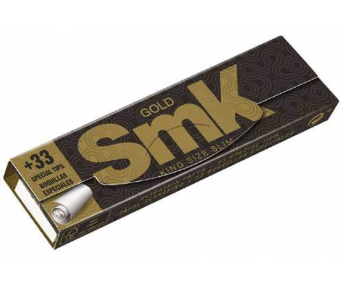 SMK Χαρτάκια - King Size Slim Gold με Τζιβάνες - Τιμή: 1,40€