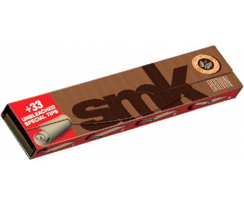 SMK Brown Unbleached Χαρτάκια - Ακατέργαστο - King Size με Τζιβάνες - Τιμή: 1,49€