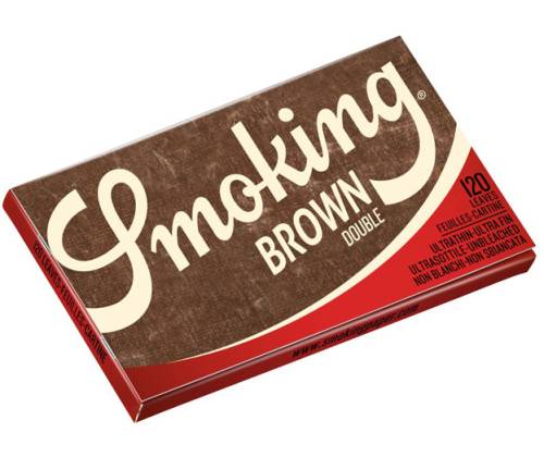 Smoking Χαρτάκια - Brown - Ακατέργαστο Double 120φ. - 25τεμ. - Τιμή: 14,40€