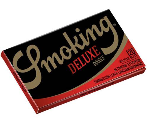 Smoking Χαρτάκια - Deluxe - Μαύρο Double 120φ. - Τιμή: 0,58€