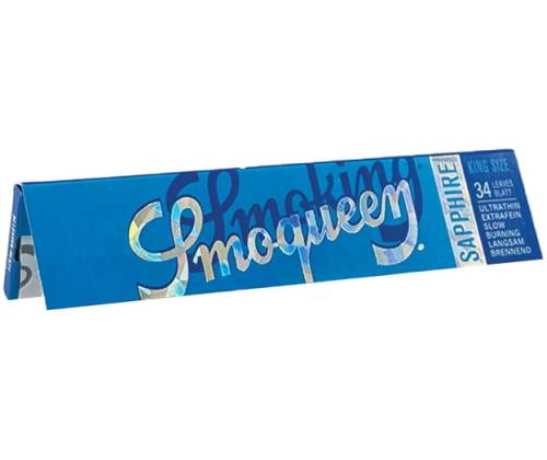 Smoking Χαρτάκια Smoqueen Sapphire Μπλε - King Size Slim - Τιμή: 0,75€