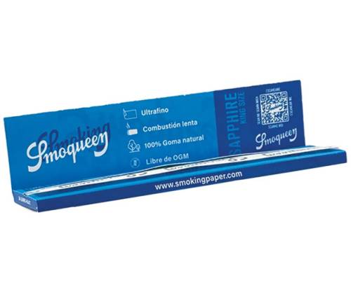 Smoking Χαρτάκια Smoqueen Sapphire Μπλε - King Size Slim - Τιμή: 0,75€