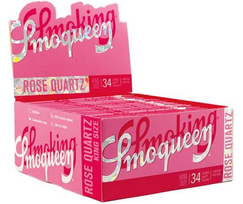 Smoking Χαρτάκια Smoqueen Rose Quartz Ροζ - King Size Slim 50τεμ. - Τιμή: 35,00€