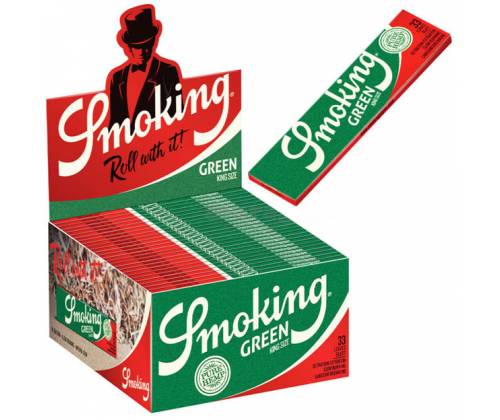 Smoking Χαρτάκια - Green - Πράσινο 33φ. - King Size 50τεμ. - Τιμή: 30,00€