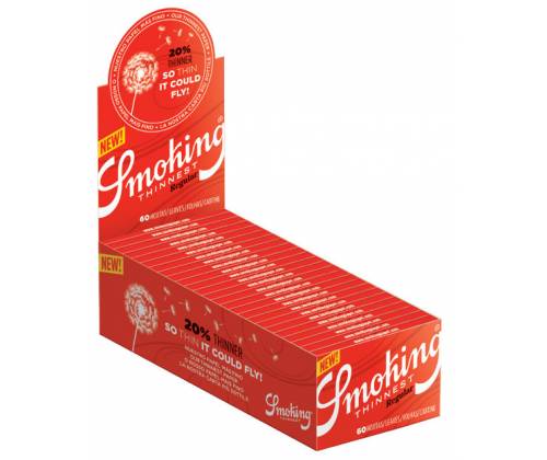 Smoking Χαρτάκια - Thinnest Red Regular - 50τεμ. - Τιμή: 16,00€