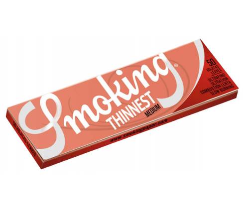 Smoking Χαρτάκια - Thinnest Red - 1¼ 50φ. - Τιμή: 0,67€