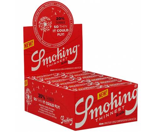 Smoking Rolls Roll Thinnest Red - 4 Meters - Price: 1,40€