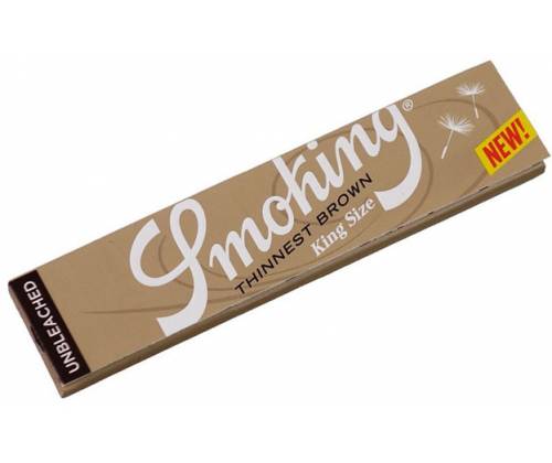 Smoking Χαρτάκια - Thinnest Brown - Ακατέργαστο - King Size Slim 33φ. - 50τεμ. - Τιμή: 40,00€