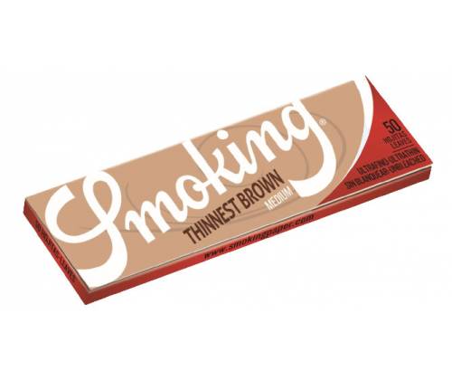 Smoking Χαρτάκια - Thinnest Brown - Ακατέργαστο - 1¼ 25τεμ. 50φ. - Τιμή: 16,00€