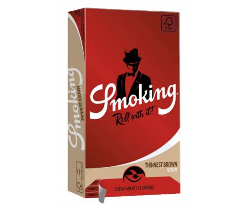Smoking Χαρτάκια - Thinnest Brown - Ακατέργαστο - 1¼ 25τεμ. 50φ. - Τιμή: 16,00€