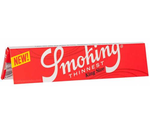Smoking Χαρτάκια Thinnest Red - King Size 33φ. - Τιμή: 0,65€