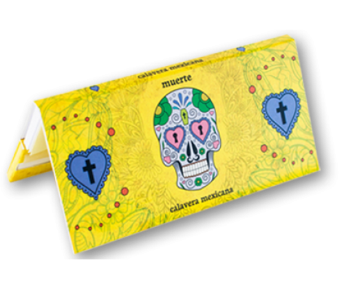 Snail Χαρτάκια - Mexican Sugar Skull Κίτρινο - Muerte| Ο Θάνατος - Τιμή: 2,30€