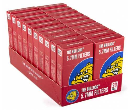The Bulldog Φιλτράκια σε κουτί Κόκκινο - Extra Slim 5.7mm - Τιμή: 1,50€