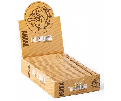 The Bulldog Χαρτάκια - Ακατέργαστο Brown 50φ. 1¼ - 25τεμ. - Τιμή: 25,00€