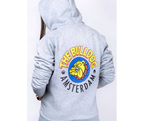 The Bulldog Amsterdam Φούτερ Original Zoodie με Φερμουάρ - Grey - Τιμή: 64,90€