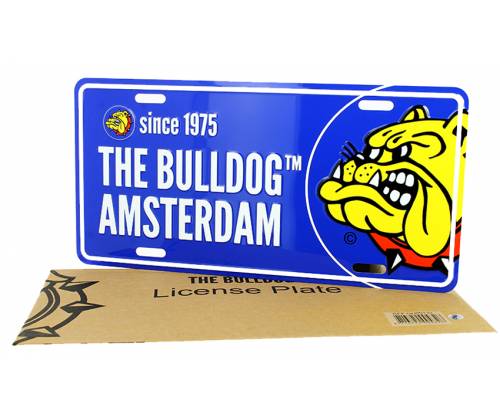 The Bulldog Amsterdam License Plate - Blue -  Price: 10,00€