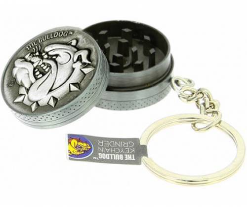 The Bulldog Amsterdam Keychain Grinder Μπρελόκ Μεταλλικό Ασημί - 2 Parts NEW DESIGN - Τιμή: 7,00€