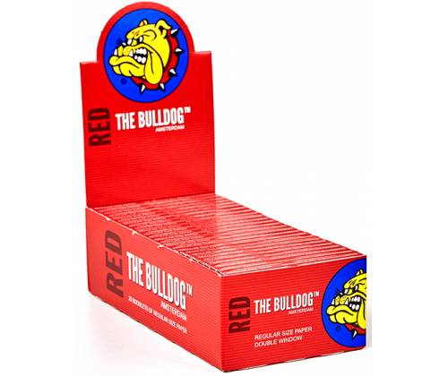 The Bulldog Χαρτάκια - Double 100φ. - Κόκκινο 25τεμ. - Τιμή: 25,00€