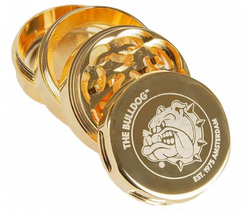 The Bulldog Amsterdam Grinder Τρίφτης Καπνού Πολυτελείας από Χρυσό 24 Καρατίων (Real Gold) 55mm- 4 Parts - Τιμή: 188,00€