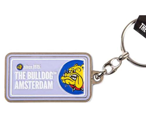 The Bulldog Amsterdam Metal Keychain License Plate - Purple - Price: 5,30€