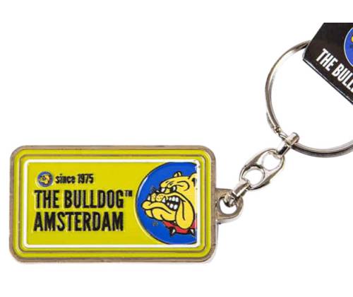 The Bulldog Amsterdam Metal Keychain Licence Plate - Lime Green - Price: 5,30€