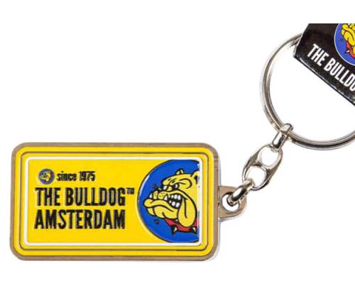 The Bulldog Amsterdam Metal Keychain Licence Plate - Yellow - Price: 5,30€