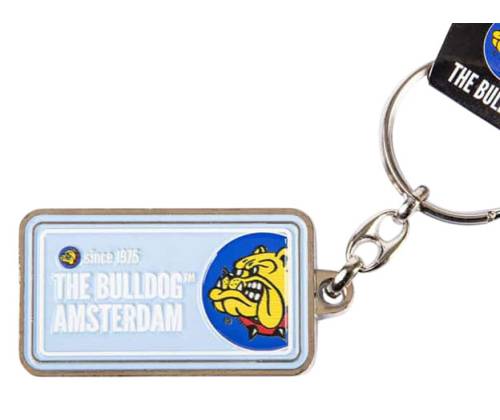 The Bulldog Amsterdam Metal Keychain License Plate - Baby Blue - Price: 5,30€