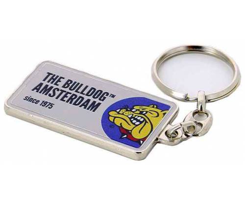 The Bulldog Amsterdam Keychain Licenseplate Silver -  Price: 3,90€
