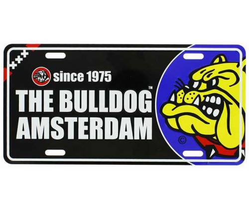 The Bulldog Amsterdam License Plate - Μαύρο - Τιμή: 10,00€
