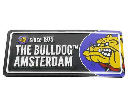 The Bulldog Amsterdam Decorative Magnet - Licenceplate Black (8x4cm) -  Price: 2,70€