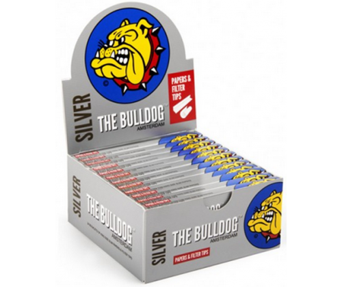 The Bulldog Χαρτάκια - Ασημί 33φ. - King Size Slim + Tips 24τεμ - Τιμή: 36,00€