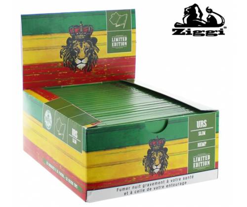 Ziggi URS Χαρτάκια - Rasta Lion - King Size Slim με Τζιβάνες - Limited Edition 22τεμ. - Τιμή: 46,20€