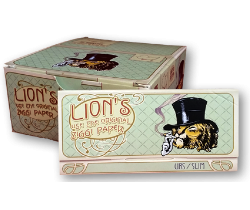 Ziggi URS Χαρτάκια - Smoking Lion King Size Slim με Τζιβάνες - Τιμή: 2,25€