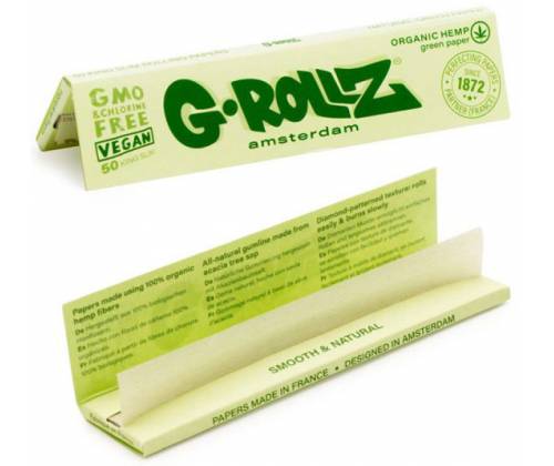 G-Rollz Χαρτάκια Organic Green - King Size Slim 50φ. - Τιμή: 1,20€
