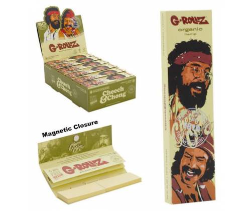 G-Rollz Χαρτάκια Organic Hemp (Vintage Faces) - King Size Slim 50φ. με Τζιβάνα - Τιμή: 1,80€