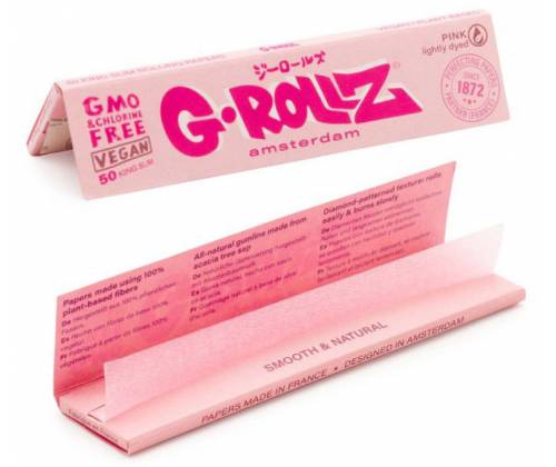 G-Rollz Χαρτάκια Pink - King Size Slim 50φ. - Τιμή: 1,20€