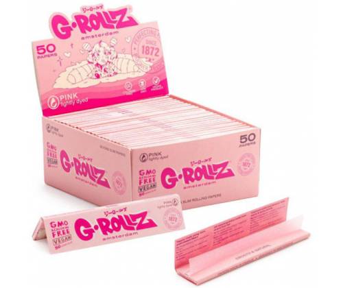 G-Rollz Χαρτάκια Pink - King Size Slim 50φ. - Τιμή: 1,20€