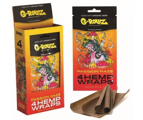 G-Rollz Blunt Hemp Wraps Πουρόφυλλα - Passion Haze 4φ - Τιμή: 1,80€