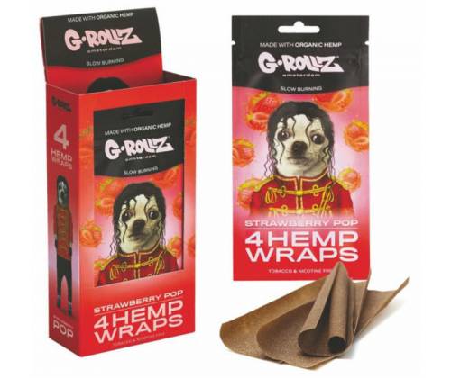 G-Rollz Blunt Hemp Wraps - Strawberry 4f -  Price: 1,80€