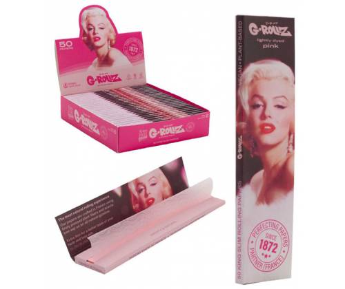 G-Rollz Χαρτάκια Pink Fabulous Face - King Size Slim 50φ. - Τιμή: 1,20€