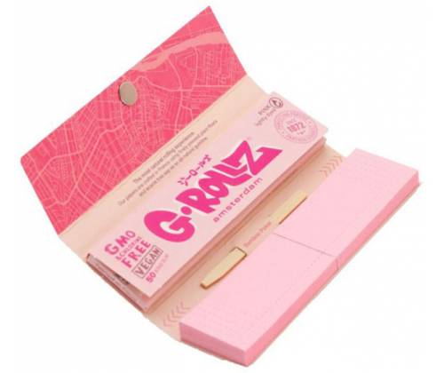 G-Rollz Χαρτάκια Pink (Mushroom Lady) - King Size Slim 50φ. με Τζιβάνα - Τιμή: 1,80€