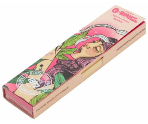 G-Rollz Χαρτάκια Pink (Mushroom Lady) - King Size Slim 50φ. με Τζιβάνα - Τιμή: 1,80€