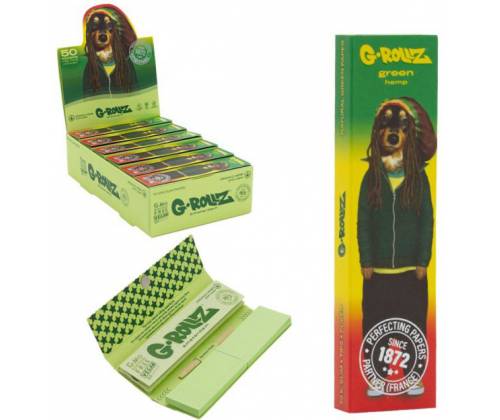 G-Rollz Χαρτάκια Green (Pets Rock Reggae) - King Size Slim 50φ. με Τζιβάνα - Τιμή: 1,80€