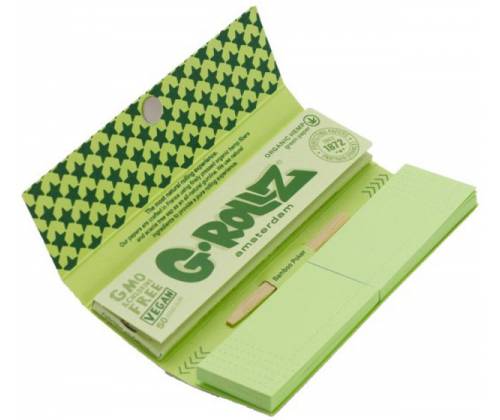 G-Rollz Χαρτάκια Green (Pets Rock Reggae) - King Size Slim 50φ. με Τζιβάνα - Τιμή: 1,80€