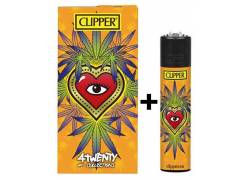 Clipper Χαρτάκια «4Twenty Collections» - Ganja Hearts I + Αναπτήρας Clipper